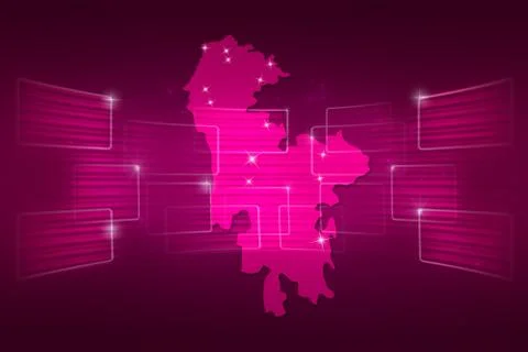 Karabakh map world map news communication pink Stock Illustration