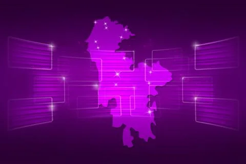 Karabakh map world map news communication purple Illustrazione stock
