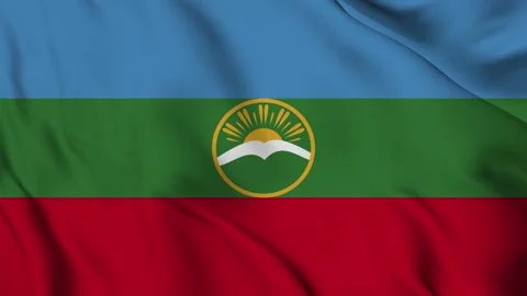 Karachay Cherkessia flag Stock Footage 294132951