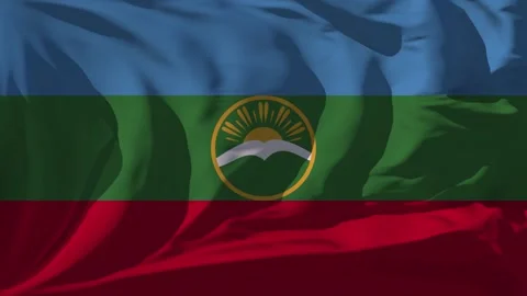 Karachay Cherkessia Flag Loop Video stock 295748430
