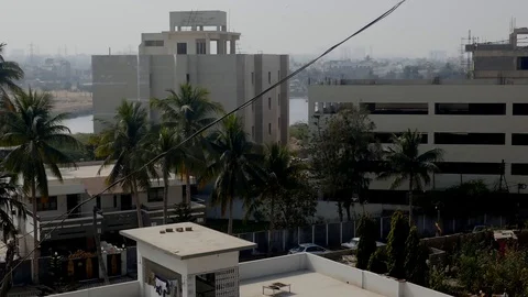 Karachi inner view from height Stock Footage 86984693
