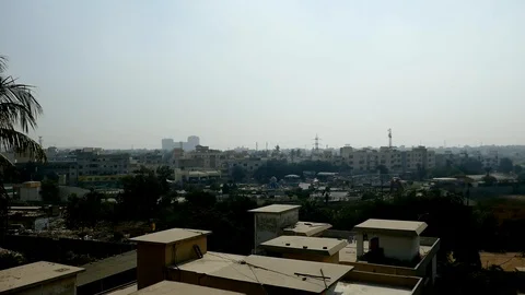Karachi Roof tops Stock Footage 86536720