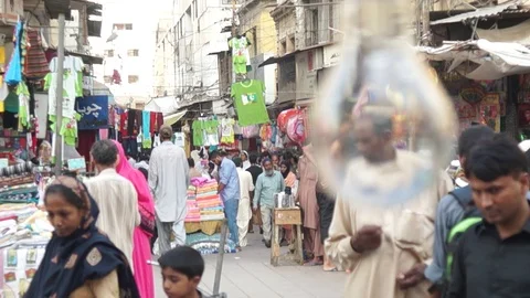 Karachi Saddar Public 스톡 동영상 99362623