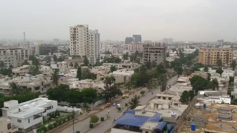 Karachi through a window Stock Footage 78817142