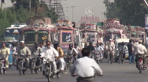 Karachi traffic Stock Footage 4682325
