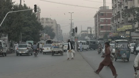 Karachi traffic Shot Video stock 101944529