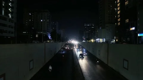 Karachi under pass night view Stock Footage 147022951