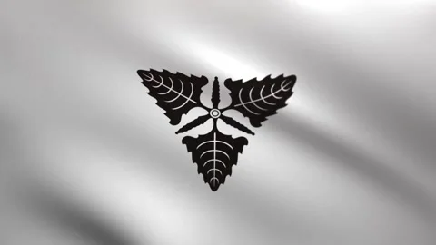 Karafuto Flag Waving Loop 4K – Historical Karafuto Flag Animation Vídeos de archivo 336167176