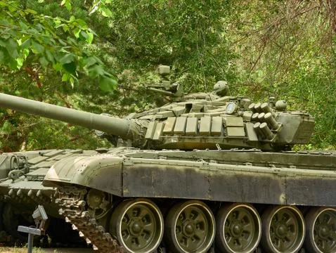 Karaganda, Kazakhstan - August 19, 2019: T-72 Soviet main battle tank Stock Photos