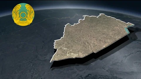 Karaganda Region - Animation Map | Stock Video | Pond5