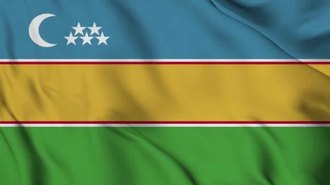 Karakalpakstan flag Waving Stock Footage 294132948