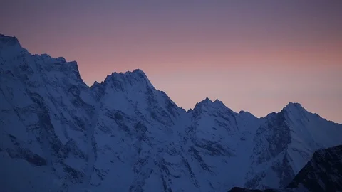 Karakoram Mountains Sunset View Stock Footage 115582647