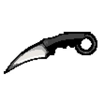 Karambit knife drawing representing sharp defense item Illustration