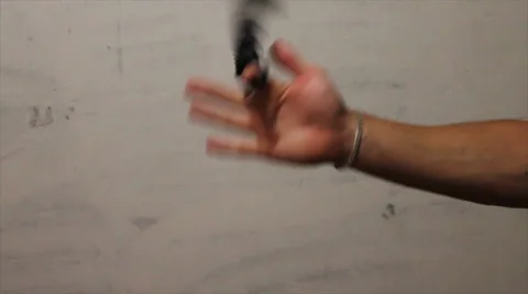 KARAMBIT knife in hand Stock Footage 68614341