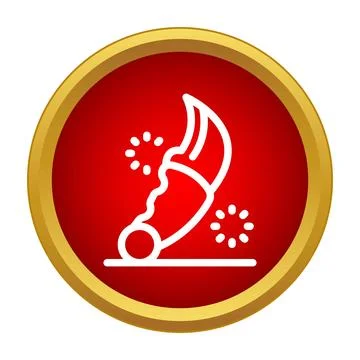 Karambit knife tactical weapon gaming simple icon Stock Illustration