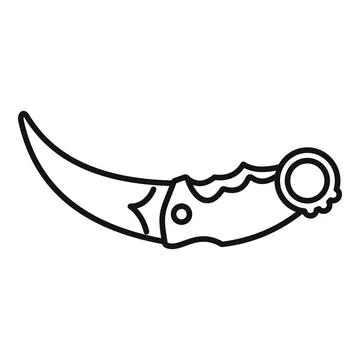 Karambit knife tactical weapon a self defense tool Stock Illustration