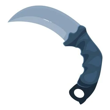 Karambit with sharp blade and textured handle exhibiting modern design Illustrazione stock