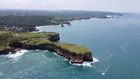 Karang Bolong Beach, East Java Stock Footage 194518698