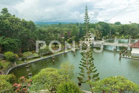 Karangasem water temple palace in Bali Stock Photos