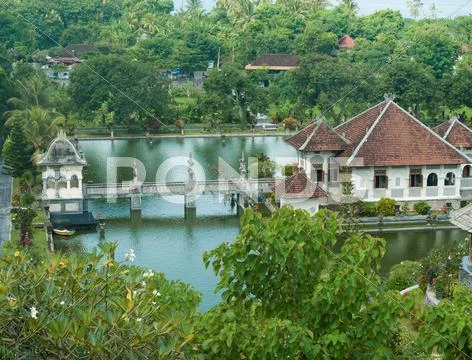 Karangasem water temple palace in Bali Stock Photos
