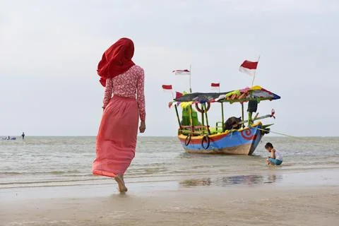 Karangjahe Beach near Lasem, Java island, Indonesia, Southeast Asia, Asia Fotos de archivo