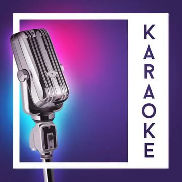 Karaoke Banner Background Stock Illustration