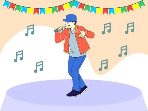 Karaoke Concept Illustration Stock Illustration