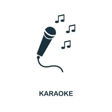 Karaoke creative icon. Simple element illustration. Karaoke concept symbol Stock Illustration