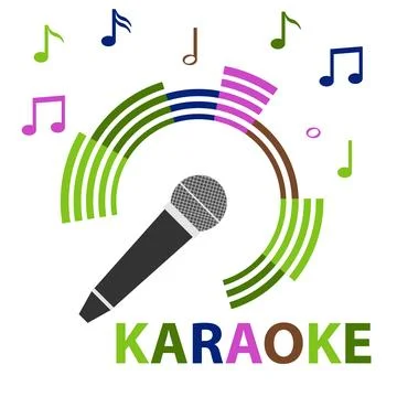 Karaoke microphone Stock Illustration