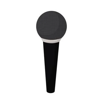 Karaoke microphone on a white background Stock Illustration
