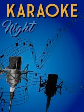 Karaoke night Stock Illustration