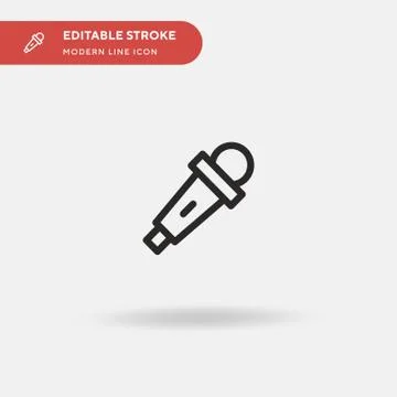 Karaoke Simple vector icon. Illustration symbol design template for web mobil 스톡 일러스트