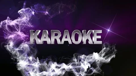 KARAOKE Text in Particle (Double Version) Blue - HD1080 Stock Footage