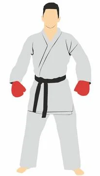 Karate athlete Stock Illustration
