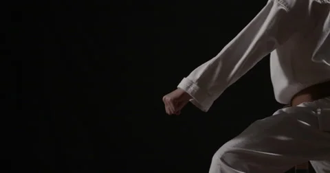 Karate block and kick slide Stock Footage 50393672