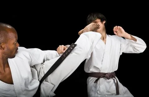 Karate fight Stock-Fotos