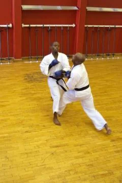 Karate fight Fotos Stock
