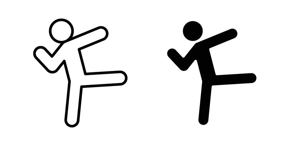 Karate fighter icon vector design. EPS10 Stock Illustration