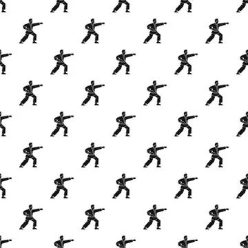 Karate fighter pattern, simple style 스톡 일러스트