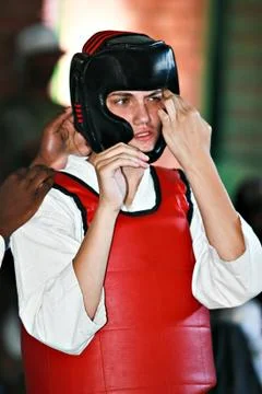 Karate fighter Stock Photos