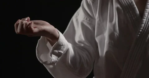 Karate hand close up 50fps Stock Footage 50394178