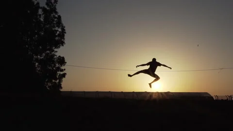 Karate jump Stock Footage 156597125