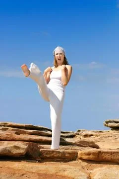 Karate Kick Stock Photos