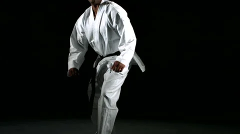 Karate kicks, slow motion Видео 61666655
