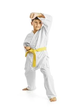 A karate kid posing Stock Photos