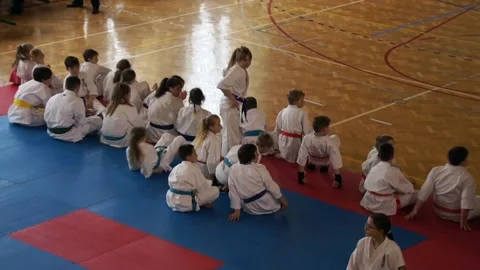 Karate kids Stock Footage 91308924