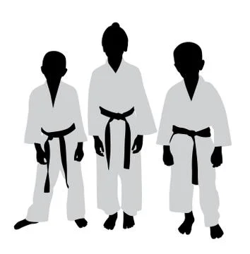 Karate kids Stock Illustration