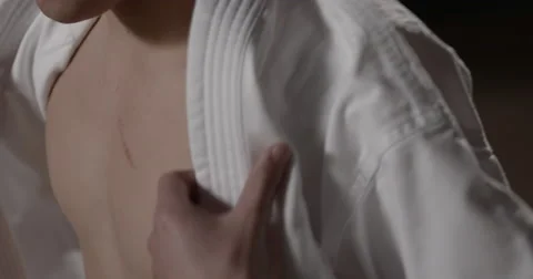 Karate kimono 50fps Stock Footage 48624271