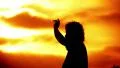 Karate Master 01 Sunset Silhouette in Slow Motion HD Footage