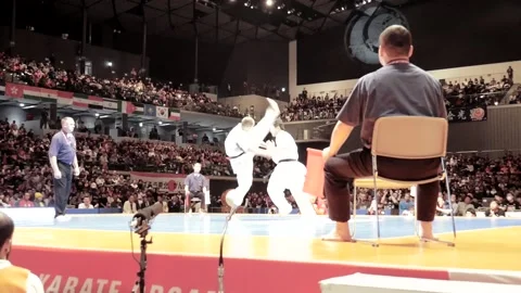 Karate Match Stock Footage 160672811